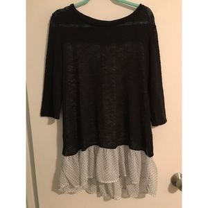 Black and Polka Dot Top